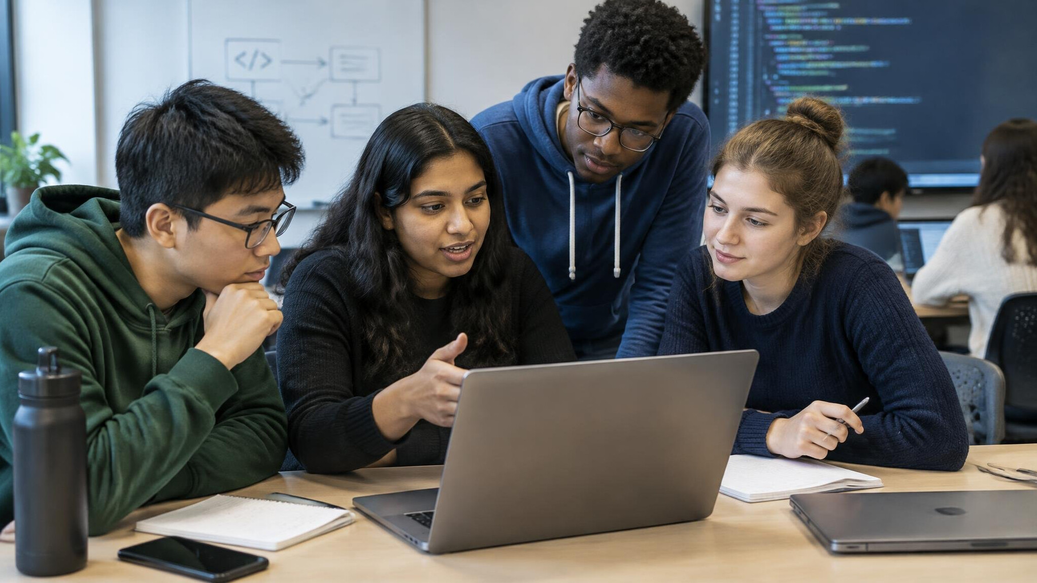 group of students in classroom